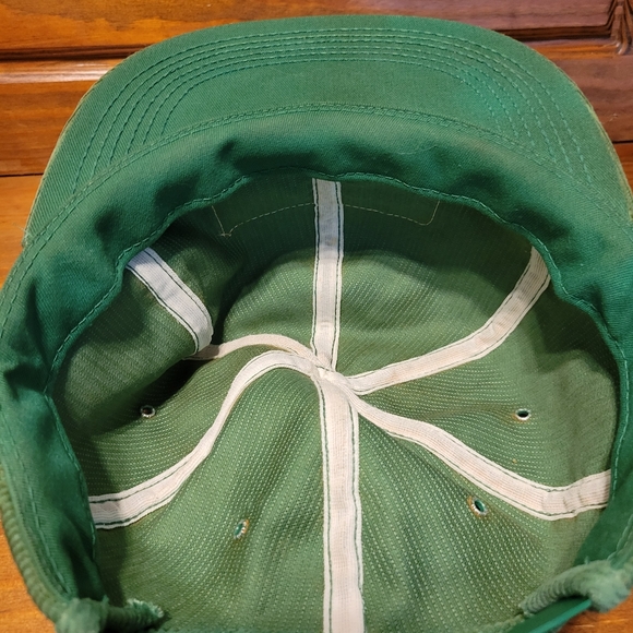 Vintage Kalmbach Snap Back Hat Corduroy Green Mesh Patch - Picture 2 of 5